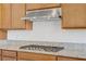 Kitchen close-up showcasing stainless steel appliances, cooktop, and granite countertops at 7255 Bold Rock Ave, Las Vegas, NV 89113