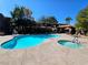 Resort-style pool and spa featuring palm trees, lounge seating and well-manicured landscaping at 9000 S Las Vegas Blvd # 1187, Las Vegas, NV 89123