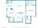 Detailed floor plan showcasing an open-concept living area, a balcony, and a primary bedroom with ensuite bath at 9000 S Las Vegas Blvd # 1187, Las Vegas, NV 89123