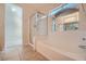 Bathroom with tub and shower and tiled floors at 914 Calico Brook Dr, Henderson, NV 89002