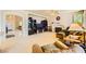 Open-concept living area with fireplace, media center, and seamless flow to other living spaces at 138 Wentworth Dr, Henderson, NV 89074