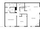 Detailed floor plan featuring primary bedroom, kitchen, living room, and dining area at 1575 W Warm Springs Rd # 1111, Henderson, NV 89014