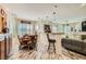 View of breakfast nook showcases pendant lighting and bar-top seating area at 20 High Sierra Dr, Henderson, NV 89074
