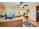 This home office space has great built-ins and is adjacent to another interior room at 20 High Sierra Dr, Henderson, NV 89074