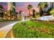 Lush landscaping and the 'Turnberry Towers' sign at the entrance create a welcoming and upscale atmosphere at 222 Karen Ave # 3908, Las Vegas, NV 89109