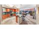 Modern kitchen with stainless steel appliances and a breakfast bar overlooking the living area at 222 Karen Ave # 3908, Las Vegas, NV 89109