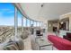 Spacious living room with floor-to-ceiling windows offering scenic city views at 222 Karen Ave # 3908, Las Vegas, NV 89109