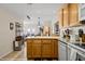 Kitchen area featuring granite counters, tiled flooring and stainless steel appliances at 405 Paradise Pkwy # 170, Mesquite, NV 89027