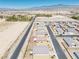 Aerial view of homes in the community, with desert landscaping and mountain views at 5360 S Chippewa St, Pahrump, NV 89061