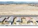 Aerial view of homes in the community, with desert landscaping at 5360 S Chippewa St, Pahrump, NV 89061