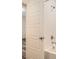 Bathroom features a shower-tub combo with white subway tile at 965 Nevada State Dr # 8202, Henderson, NV 89002