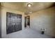 This carpeted bedroom includes a closet with black trim and a light fixture at 971 Sable Chase Pl, Henderson, NV 89011