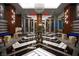 Sophisticated lobby showcasing contemporary design, comfortable seating, and an elegant black and white tile floor at 150 Las Vegas Blvd # 2015, Las Vegas, NV 89101