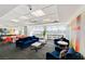 Resident lounge with comfortable seating, city views, and vibrant artwork, ideal for relaxing and socializing at 150 Las Vegas Blvd # 2015, Las Vegas, NV 89101