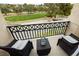 Outdoor living space on balcony with golf course views at 1704 Wincanton Dr, Las Vegas, NV 89134