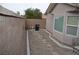 View of backyard with desert landscaping in new home community at 2679 Lochleven Way, Henderson, NV 89044