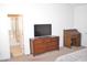 Well-organized main bedroom featuring a convenient desk and storage at 2679 Lochleven Way, Henderson, NV 89044