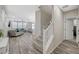 Entryway leading to living area and staircase featuring wood floors at 3164 Bormida Ave, Henderson, NV 89044