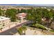 Aerial view of a gated community with lush trees and manicured lawns at 3740 Desert Marina Dr # 3, Laughlin, NV 89029