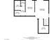 Floorplan for basement, shows a bedroom, bathroom, and small rooms with dimensions in feet at 6075 Belvedere Canyon Ave, Las Vegas, NV 89139