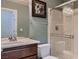 Bathroom with walk-in shower and vanity at 6075 Belvedere Canyon Ave, Las Vegas, NV 89139