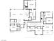 Detailed floor plan of a spacious home, outlining the layout of multiple bedrooms, bathrooms, and living areas at 7222 Pulsar Mesa Ct, Las Vegas, NV 89148