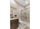 Elegant bathroom featuring a modern vanity, stylish fixtures, and a spacious walk-in shower at 9117 Hickam Ave, Las Vegas, NV 89129