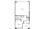 Detailed first-floor floorplan featuring a garage, bedroom, bathroom, entry, and porch layout at 9233 Soho Sky Ct, Las Vegas, NV 89148