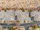 Overhead view of townhome complex featuring well-maintained landscaping and convenient parking at 10730 Amber Ridge Dr # 205, Las Vegas, NV 89144