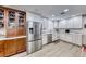 Bright kitchen with stainless steel appliances, custom cabinets, and modern countertops, offering a clean design at 1120 Mariposa Way, Boulder City, NV 89005