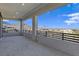 This covered balcony offers outdoor living space with gorgeous mountain and neighborhood views at 180 Native Stone St, Las Vegas, NV 89138