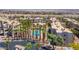 Aerial view of the community, buildings, pool and surrounding desert landscape at 2048 Mesquite Ln # 303, Laughlin, NV 89029