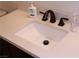 The bathroom sink has a modern black faucet and a white countertop at 2048 Mesquite Ln # 303, Laughlin, NV 89029