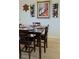 Intimate dining area with elegant table setting, decorative artwork, and wine storage at 2048 Mesquite Ln # 303, Laughlin, NV 89029