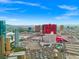 Expansive aerial view of the Las Vegas Strip featuring multiple hotels and casinos in a bustling city environment at 2700 Las Vegas Blvd # 1301, Las Vegas, NV 89109