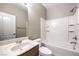 Bathroom with a shower and tub combo and a single vanity at 3725 Moonshine Falls Ave, North Las Vegas, NV 89085