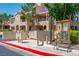 Exterior of Laughlin Bay Village buildings highlighting mailboxes, seating and mature landscaping at 3740 Desert Marina Dr # 7, Laughlin, NV 89029