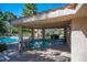 Community pool area offers a covered lounge with a hot tub and seating, perfect for relaxation at 3740 Desert Marina Dr # 7, Laughlin, NV 89029