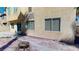 View of the backyard with a brick patio and yard at 5517 Rose Thicket St, Las Vegas, NV 89130