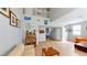 Spacious living room with high ceilings, modern decor, and an open floor plan at 5517 Rose Thicket St, Las Vegas, NV 89130