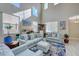 Bright and airy living room with high ceilings, lots of windows, and stylish furnishings at 5824 Farmhouse Ct, Las Vegas, NV 89141