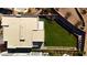 Modern home boasts a lush, green backyard with privacy wall at 6197 Jewel Vista St, Las Vegas, NV 89135