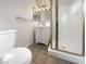 Bathroom with shower and sink at 6479 Gunderson Blvd, Las Vegas, NV 89103