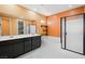 Modern bathroom with double vanity, soaking tub, and glass-enclosed shower, exuding spa-like elegance at 6602 Windy Palm St, North Las Vegas, NV 89086