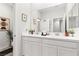 Elegant bathroom featuring a double vanity with modern fixtures and decor at 7350 N Decatur Blvd # 5, Las Vegas, NV 89131