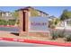 A decorative Roxbury community sign surrounded by attractive landscaping and a well-maintained street at 7350 N Decatur Blvd # 5, Las Vegas, NV 89131