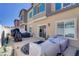 Backyard patio with a seating area and tidy landscaping at 7350 N Decatur Blvd # 5, Las Vegas, NV 89131