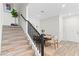 Carpeted staircase leading to the second floor with a dining area view at 7350 N Decatur Blvd # 5, Las Vegas, NV 89131