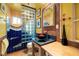 Unique bathroom with colorful mosaic tile, glass block shower and interesting vessel sink at 800 Kenny Way, Las Vegas, NV 89107