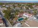 Aerial view showcases the pool, spa, and the desert landscaping surrounding the backyard oasis at 800 Kenny Way, Las Vegas, NV 89107